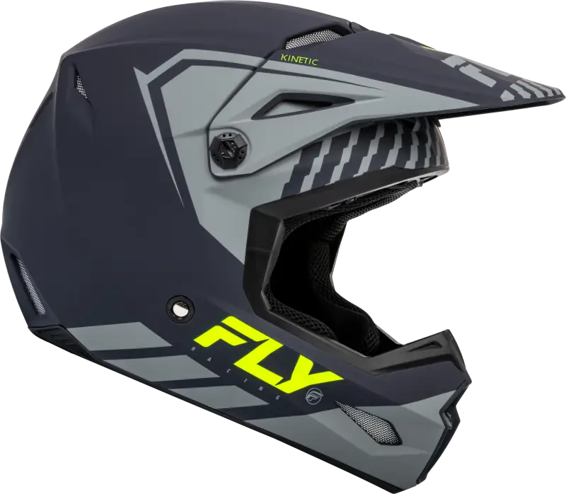 F73-8657YM Youth Kinetic Menace Helmet Matte Grey/Hi Vis Ym - RV and Auto Parts