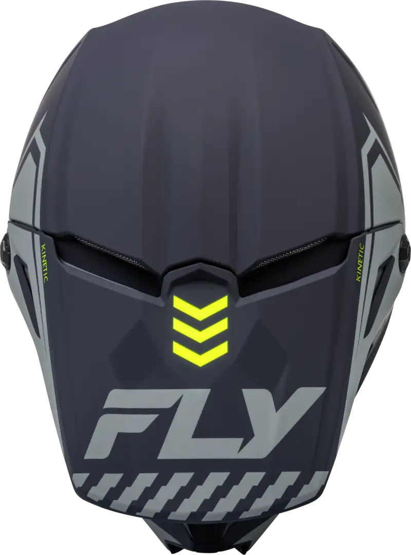 F73-8657YM Youth Kinetic Menace Helmet Matte Grey/Hi Vis Ym - RV and Auto Parts