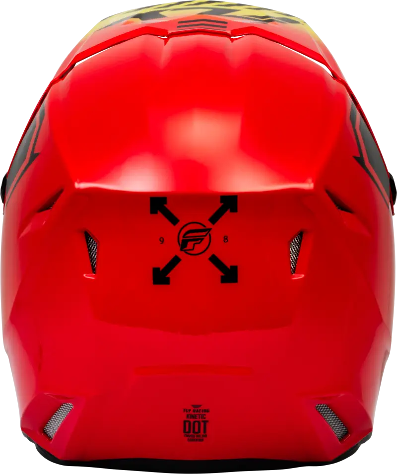 F73-86582X Kinetic Menace Helmet Red/Black/Yellow 2x - RV and Auto Parts