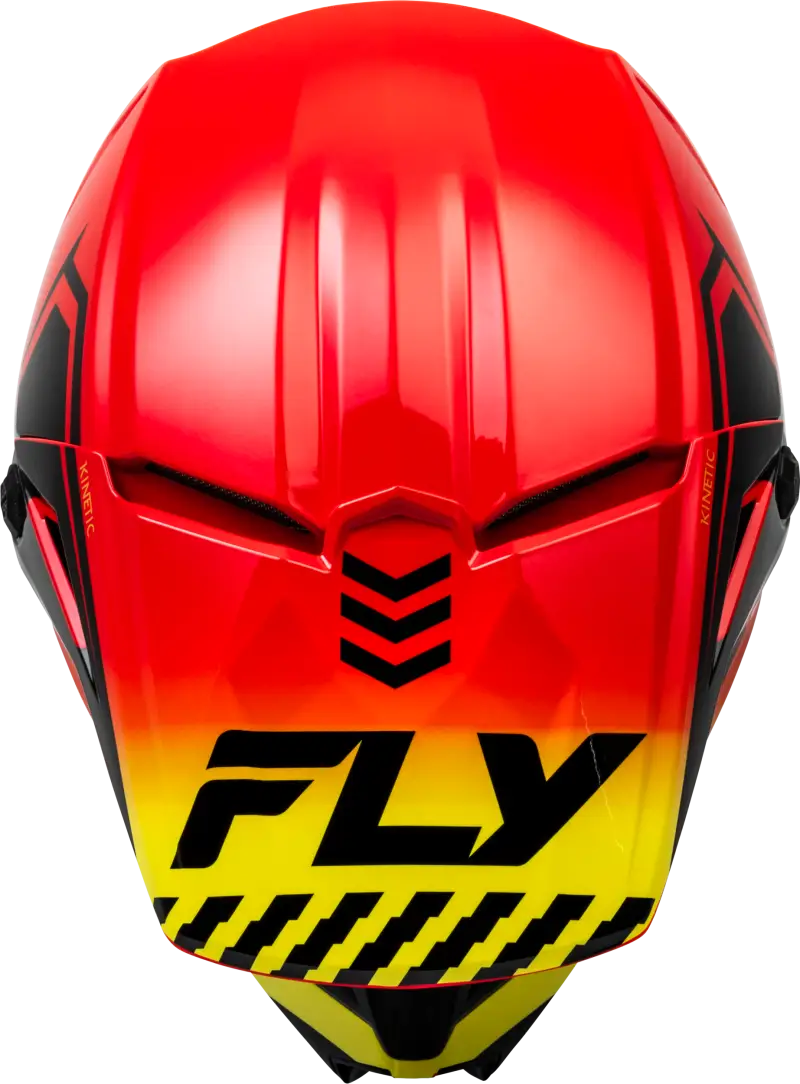 F73-8658L Kinetic Menace Helmet Red/Black/Yellow Lg - RV and Auto Parts