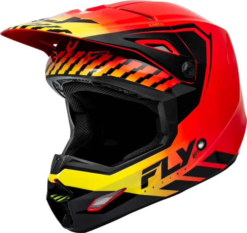 F73-8658XS Kinetic Menace Helmet Red/Black/Yellow Xs - RV and Auto Parts