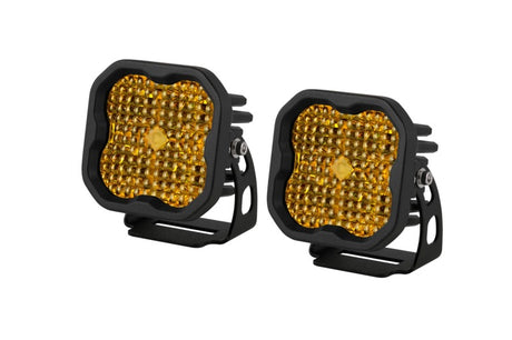 Diode Dynamics SS3 LED Pod Sport - Yellow Flood Standard (Pair) - DD6125P
