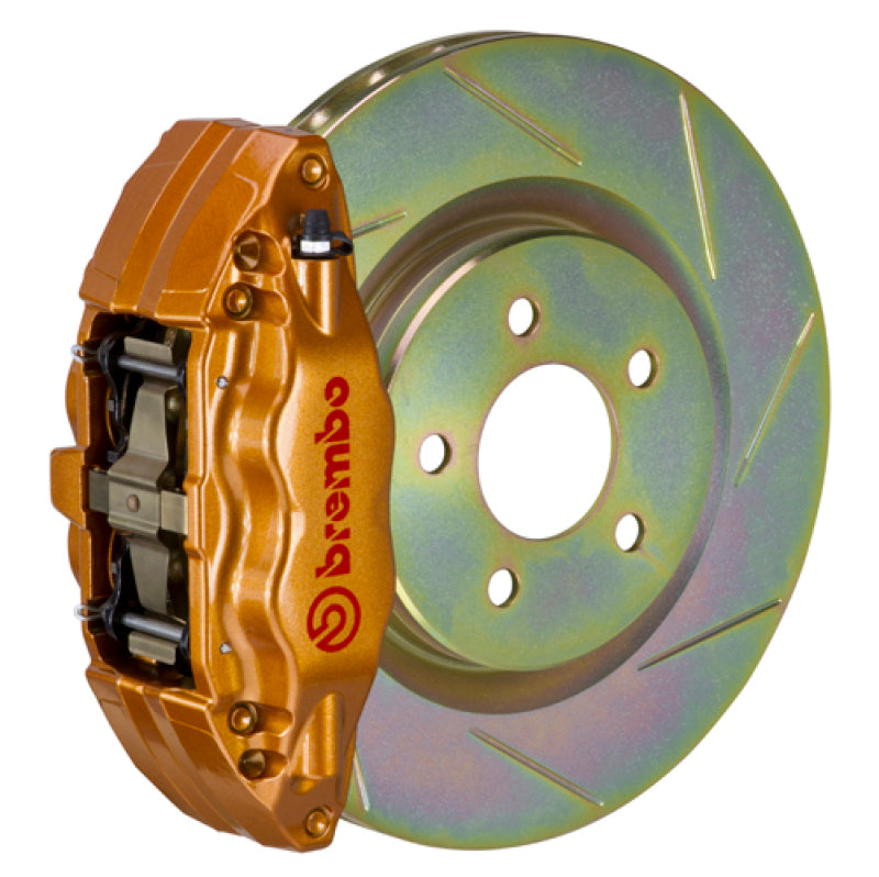 Brembo 1E5.6002A4 Brembo 02-07 Impreza/WRX/08-14 WRX Fr GT BBK 4 Pist Cast 2pc 326 x30 1pc Rotor Slotted Type1 - Gold