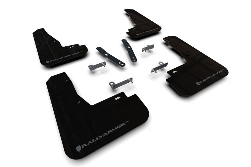 Rally Armor MF91-UR-BLK-DGRY Rally Armor 22-23 Kia EV6 Black UR Mud Flap Dark Grey Logo
