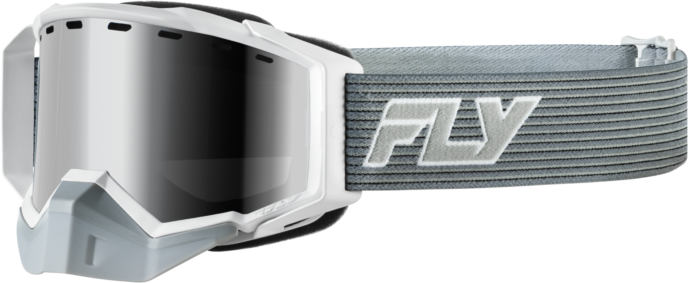 Zone Elite Sn Goggle Grey/Whte W/Blk Mirror Plrzd Smoke Lens