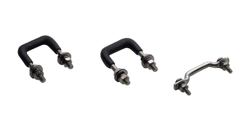 Kentrol 30411 Kentrol 55-86 Jeep Windshield Tie Down Kit CJ - Polished Silver