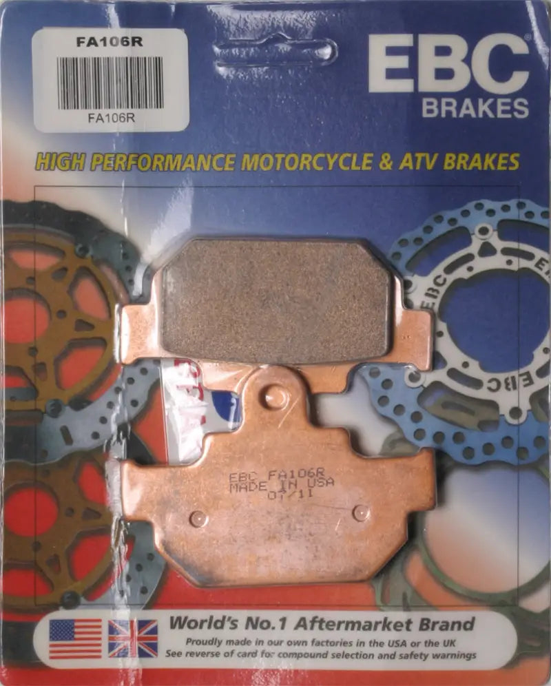 FA106R Brake Pads for motorcycles, high-performance sintered R Series brake pads
