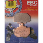 Motorcycle brake pads FA111R Sintered R Series for strong stopping power