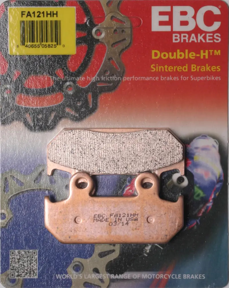 Motorcycle brake pad showcasing FA121HH Brake Pads for better stopping power