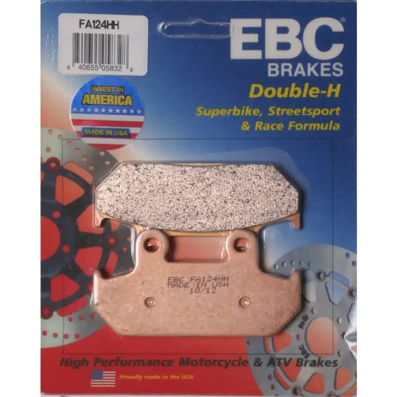 EBC Double-H brake pads FA124HH for motorcycle, high-performance brake pads