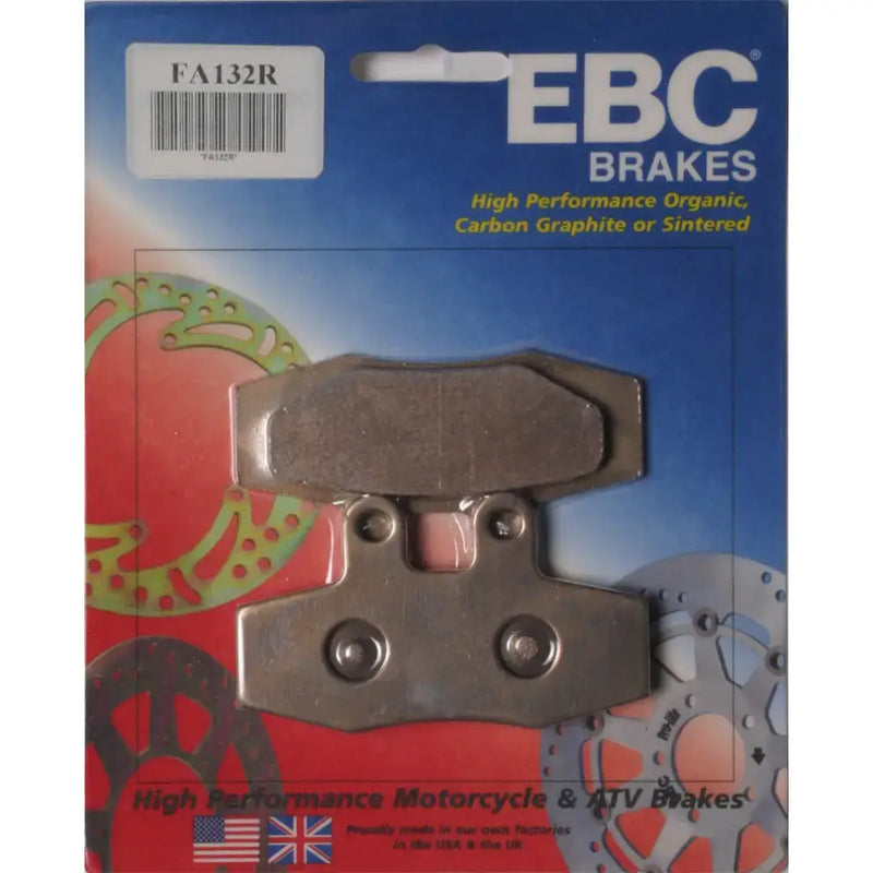 EBC FA132R brake pads for high-performance motorcycles and ATVs, organic and sintered