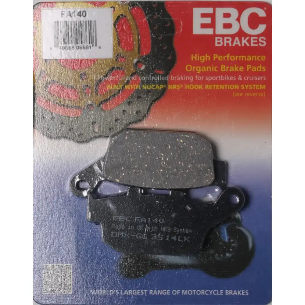 EBC Organic Brake Pads FA140 for smooth and reliable stopping power