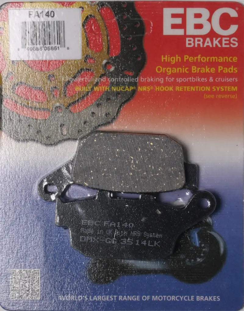 EBC Organic Brake Pads FA140 for smooth and reliable stopping power