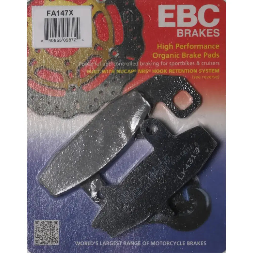 FA147X Brake Pads for motorcycles, perfect for reliable stopping power on the road