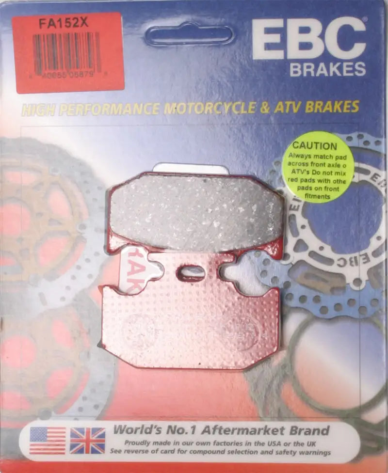 Motorcycle FA152X Brake Pads in packaging ready for your ride’s safety upgrade