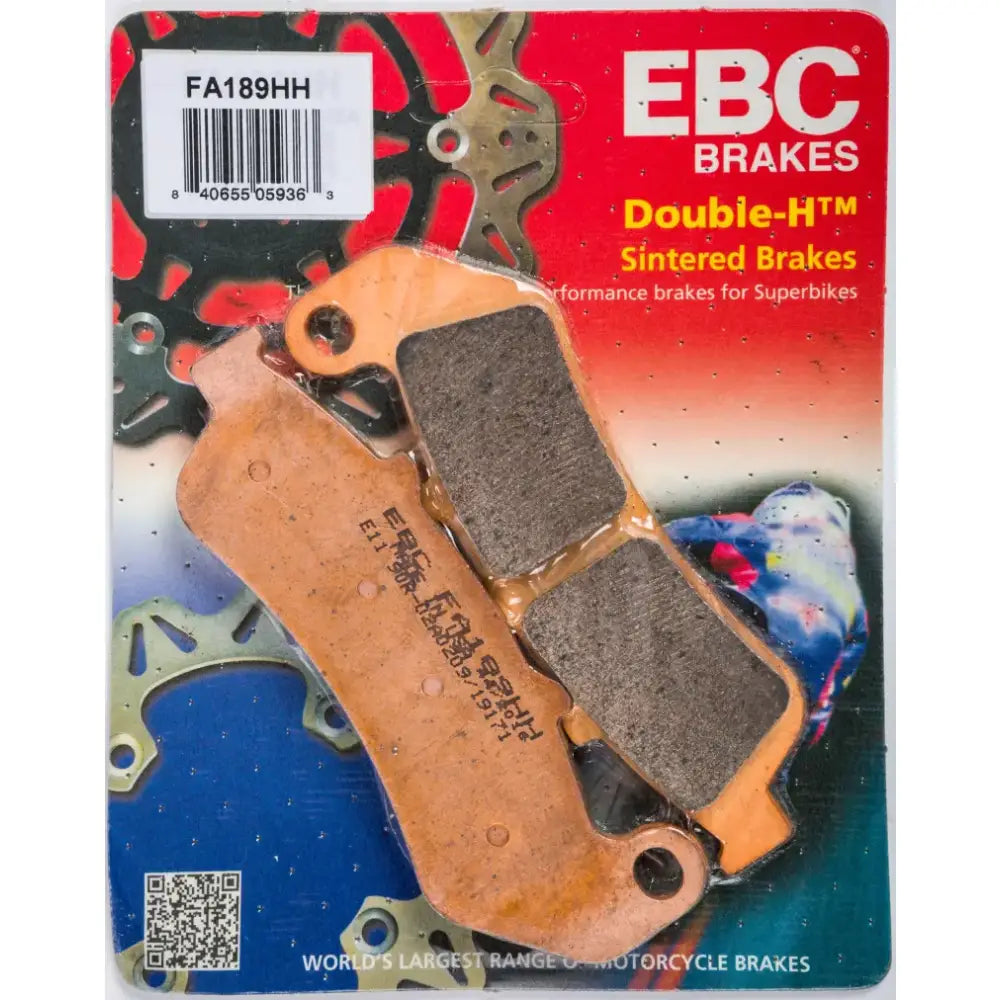 EBC Double-H Sintered Brake Pads in blister pack for FA189HH Brake Pads motorcycle use