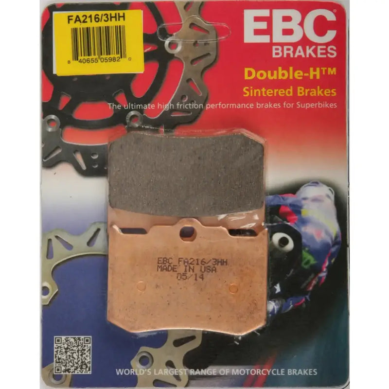 EBC Brakes FA216/3HH Double-H Sintered Brake Pads in packaging.