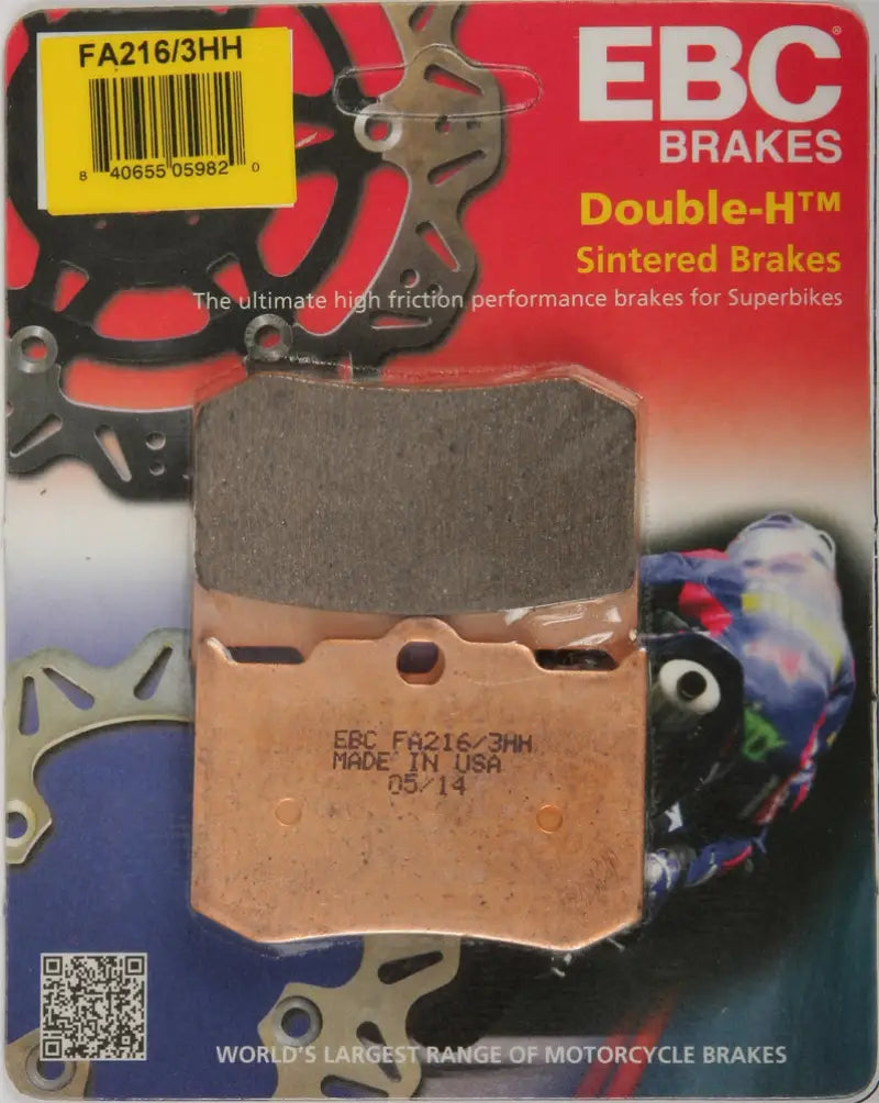 EBC Brakes FA216/3HH Double-H Sintered Brake Pads in packaging.