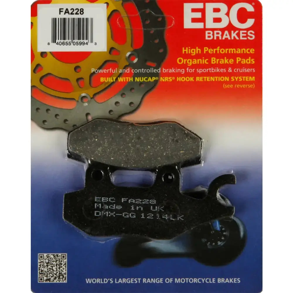 High-performance FA228 Brake Pads for reliable motorcycle braking power