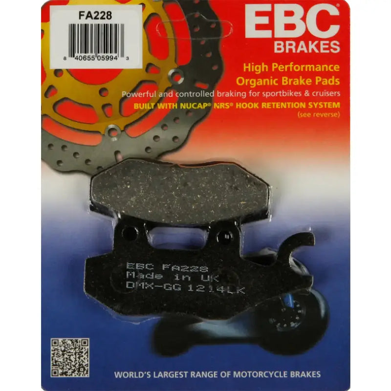 High-performance FA228 Brake Pads for reliable motorcycle braking power