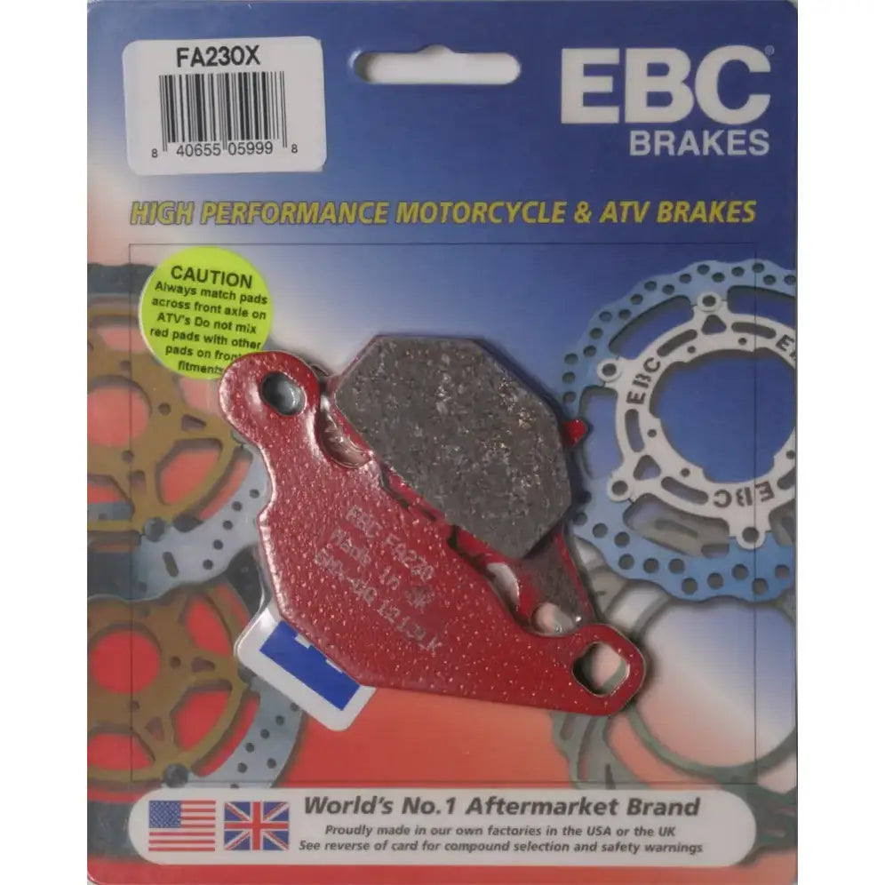 Motorcycle brake pads in packaging for FA230X Brake Pads product