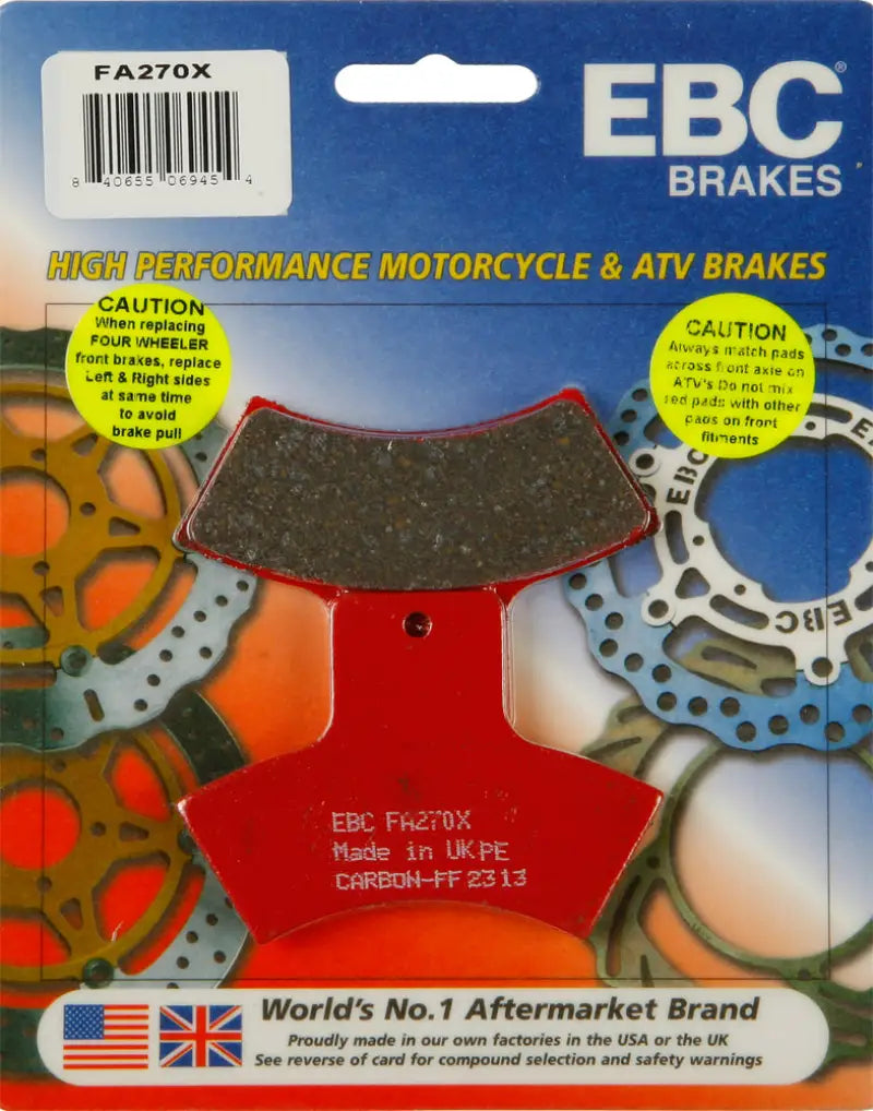 EBC FA270X motorcycle brake pads for reliable stopping power and performance