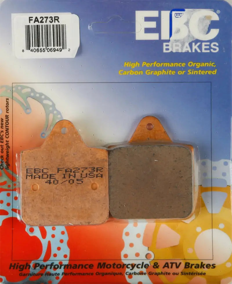 EBC FA273R brake pads for motorcycles, high-performance FA273R brake pads