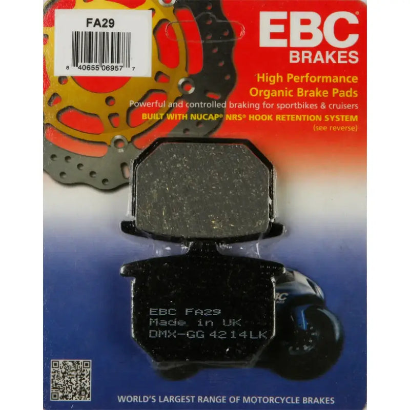 High-quality FA29 Brake Pads for motorcycles, ensuring smooth and safe stops