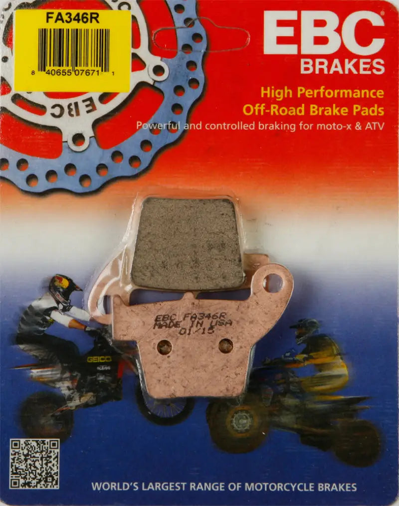 FA346R Brake Pads by EBC Brakes, high performance off-road braking for moto-x & ATV applications, ideal for RV, automotive, powersports, off-road, marine, exterior, truck accessories, interior, truck bed, RV parts, Powersports, AVADA - Best Sellers