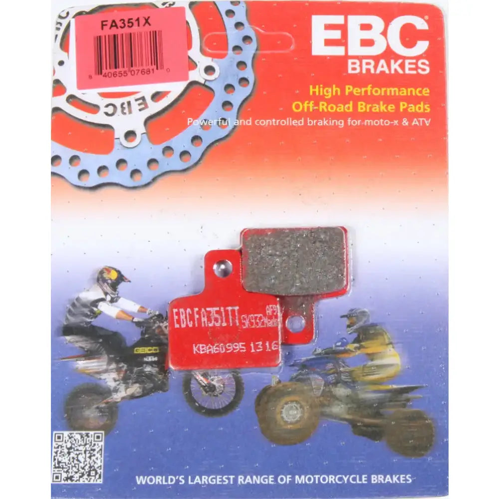 Motorcycle brake pads FA351X designed for optimal stopping power and safety