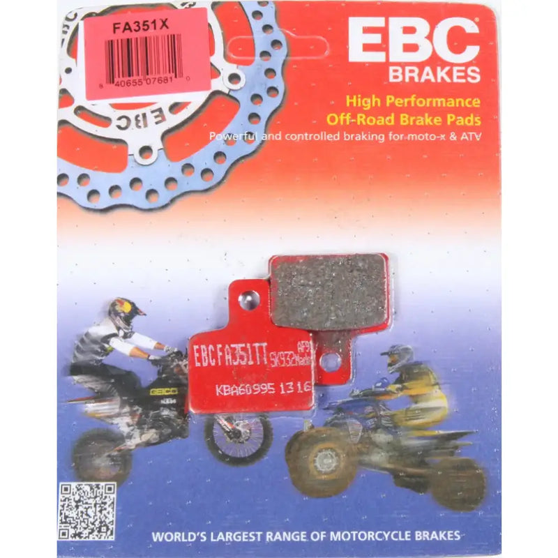 Motorcycle brake pads FA351X designed for optimal stopping power and safety
