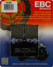 "FA366 Brake Pads by EBC, high-performance organic brake pads for sportbikes and cruisers, featuring NUCAP NRS hook retention system, ideal for RV, automotive, powersports, off-road, marine, exterior, truck accessories, interior, truck bed, RV parts, Powersports, AVADA - Best Sellers"