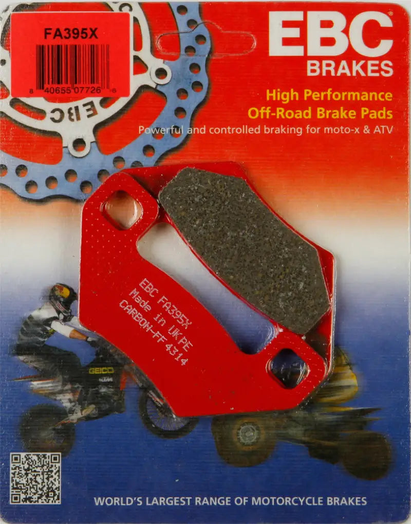 FA395X Brake Pads for motorcycles, ensuring smooth stops and safe rides