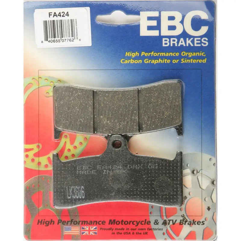 Packaged EBC FA424 brake pads for motorcycles and ATVs, high-quality FA424 brake pads