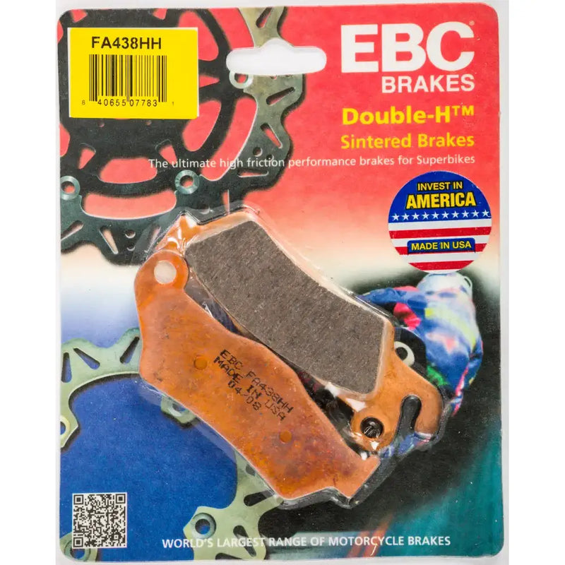 EBC FA438HH Brake Pads for motorcycles showcasing high-performance brake pads