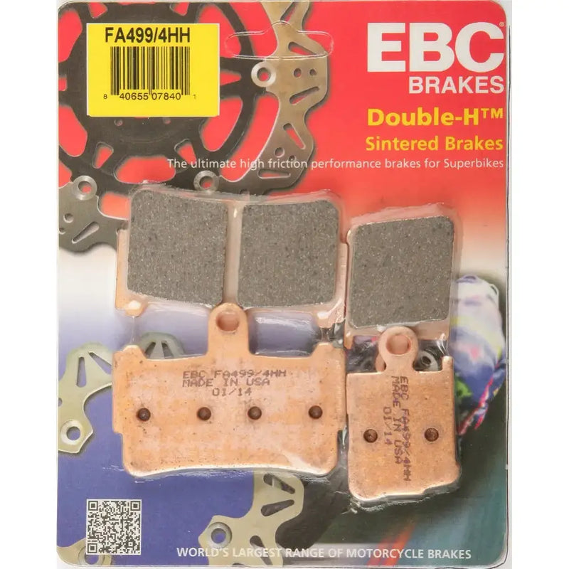 EBC Double-H Sintered Motorcycle Brake Pads FA499/4HH for strong braking performance