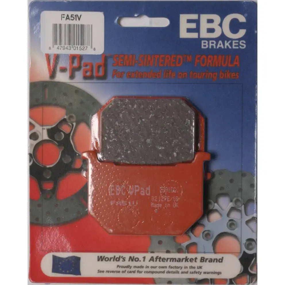 Motorcycle brake pad from FA51V Brake Pads V Series for better stopping power