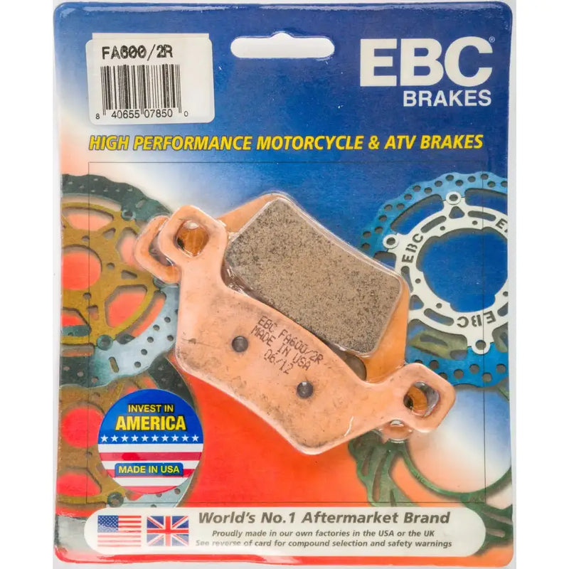 EBC FA600/2R high-performance brake pads for motorcycles and ATVs, FA600 2R sintered series