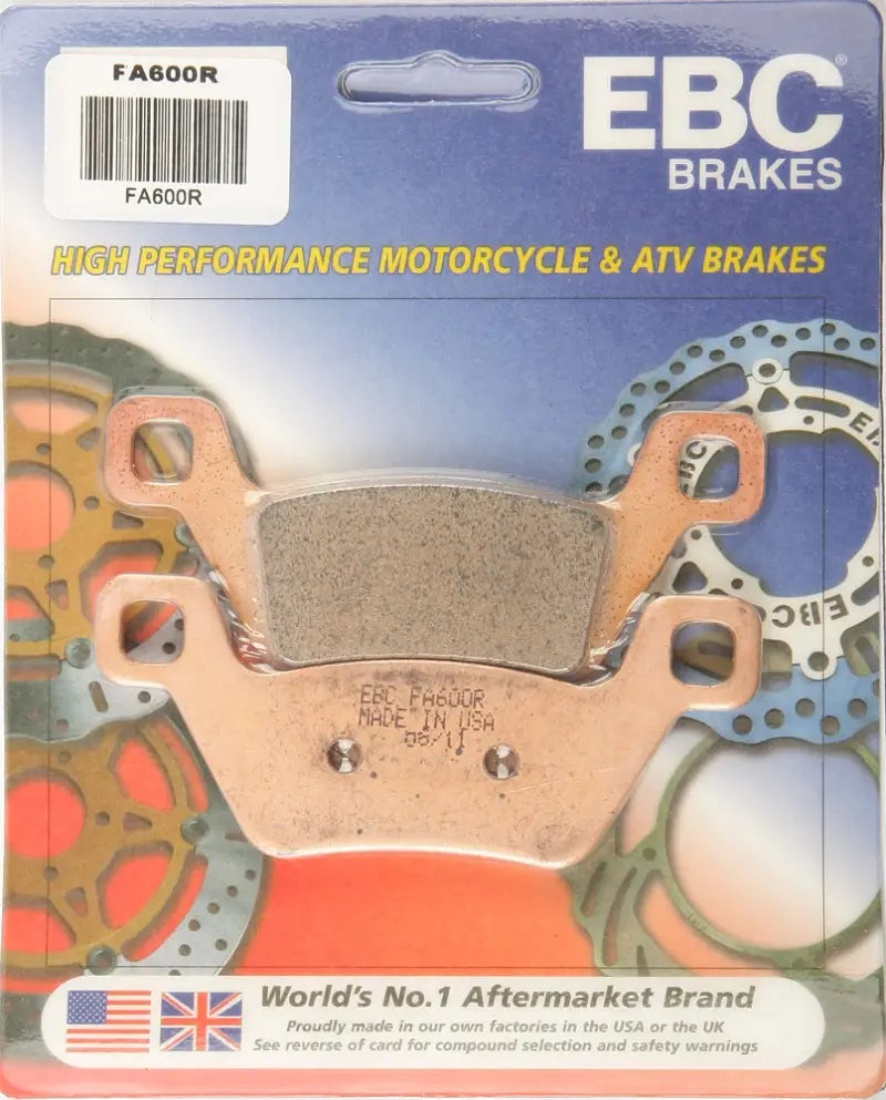 Packaged FA600R brake pads for motorcycle and ATV high-performance braking