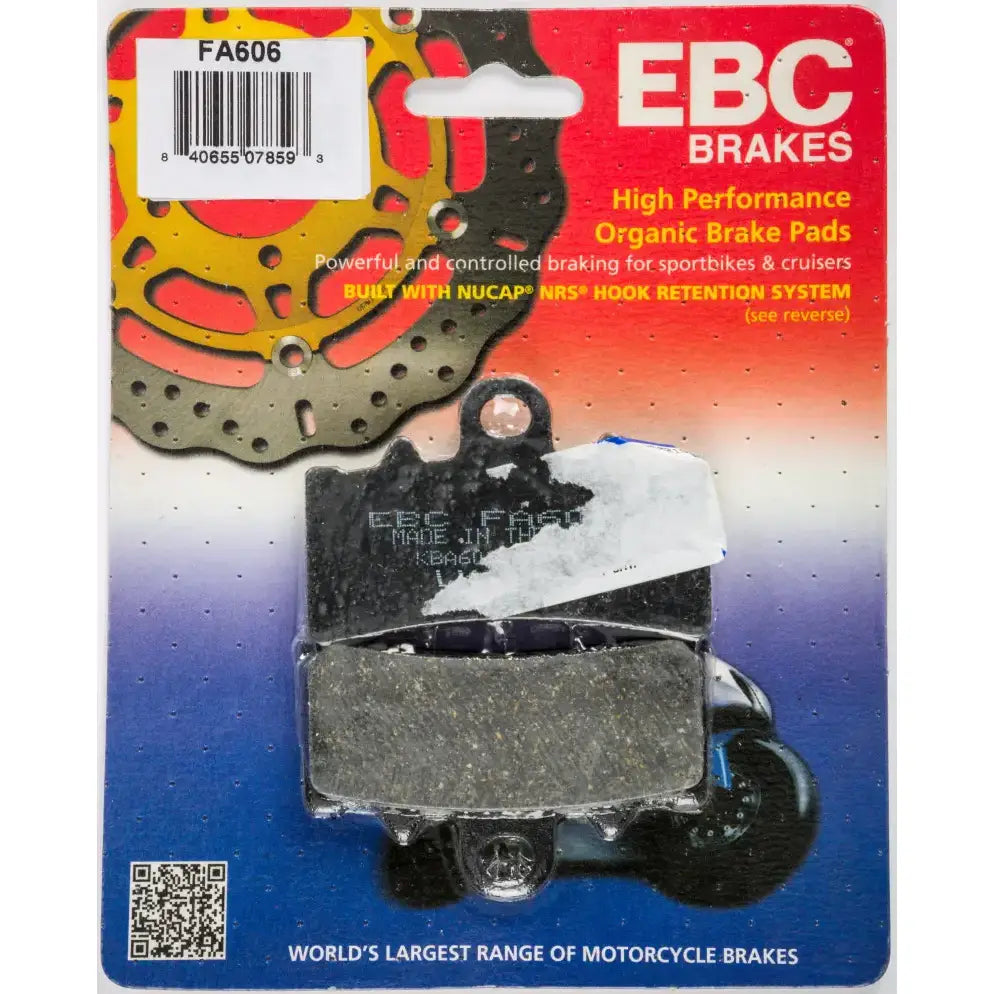 EBC Organic Brake Pads FA606 for reliable stopping power and smooth rides