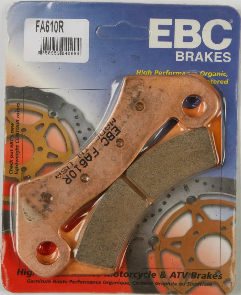 EBC FA610R brake pads in packaging for FA610R Sintered R Series motorcycle upgrade
