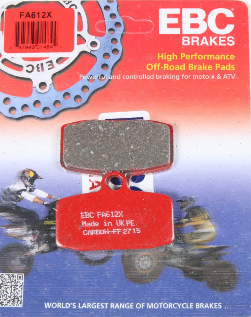 EBC off-road brake pads FA612X Carbon X Series for superior stopping power