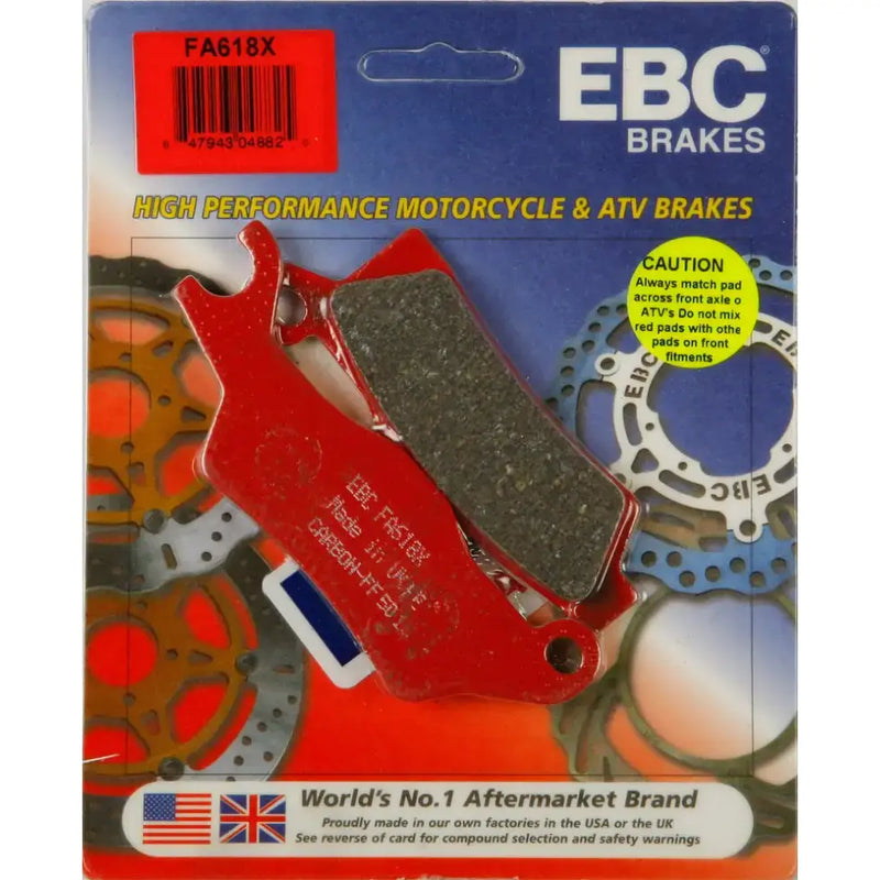 EBC FA618X Carbon X Series motorcycle brake pads for ultimate stopping power