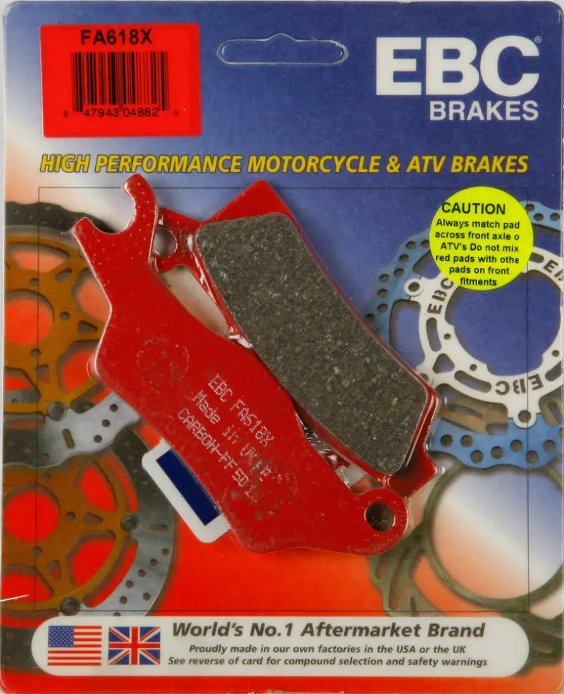EBC FA618X Carbon X Series motorcycle brake pads for ultimate stopping power