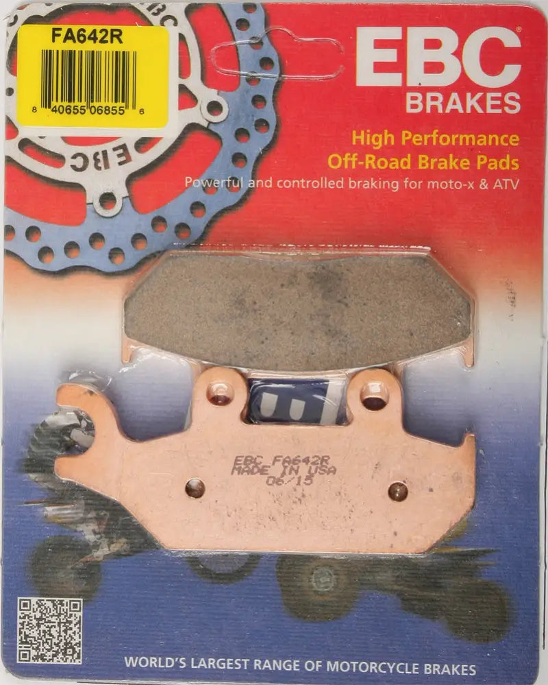 Motorcycle brake pads FA642R Sintered R Series for reliable stopping power