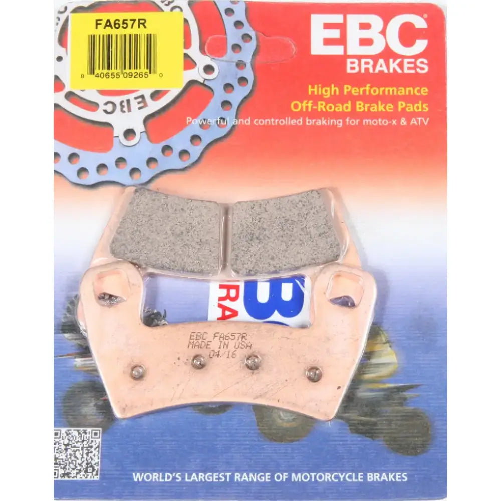 EBC off-road brake pads FA657R Sintered R Series for better stopping power