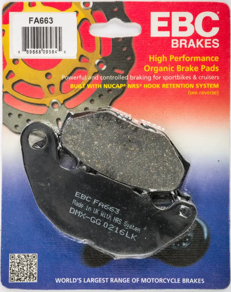 FA663 Brake Pads Fa663 Organic for motorcycles, reliable stopping power gear