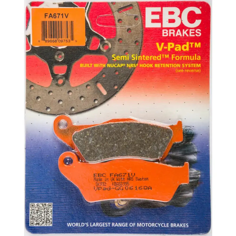 EBC FA671V V-Pad semi-sintered motorcycle brake pads for FA671V brake pads series