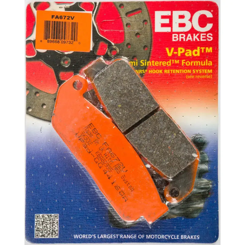 EBC FA672V Brake Pads for motorcycles, semi-sintered V Series EBC brake pads