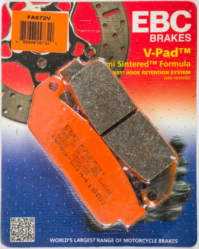 EBC FA672V Brake Pads for motorcycles, semi-sintered V Series EBC brake pads
